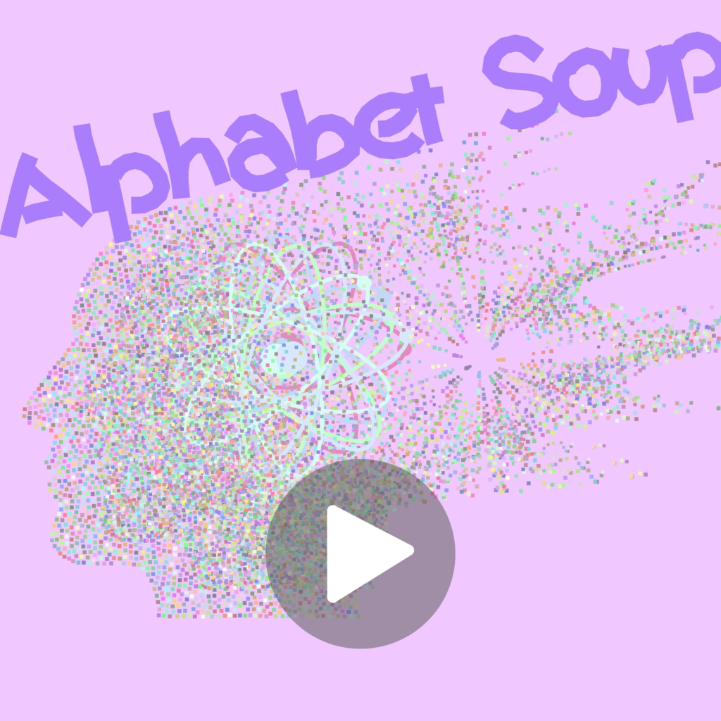 Alphabet Soup podcast artwork with play button